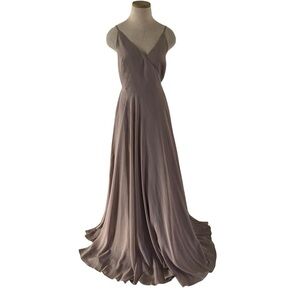jenny yoo mara velvet maxi dress Jenny Yoo Bridesmaid Dress Mara Olive